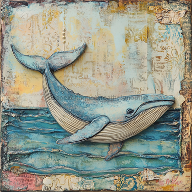 Nautical Sign, Whale Sign, DCO-02595, Sign For Wreath, 10x10